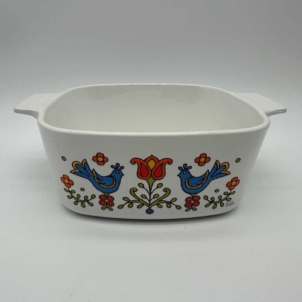 CorningWare Friendship Blue Bird 1.5 Quart Casserole A-1 1/2-B country festival